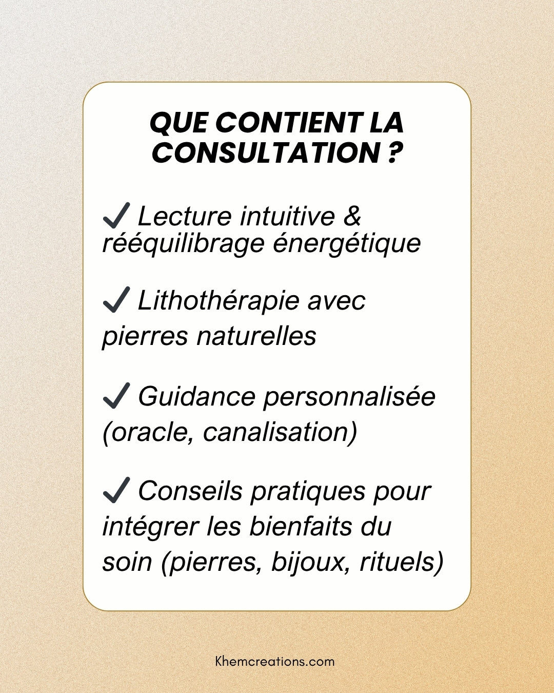Consultation : Soin Lithothérapie & Guidance Intuitive – Présentiel - PARIS