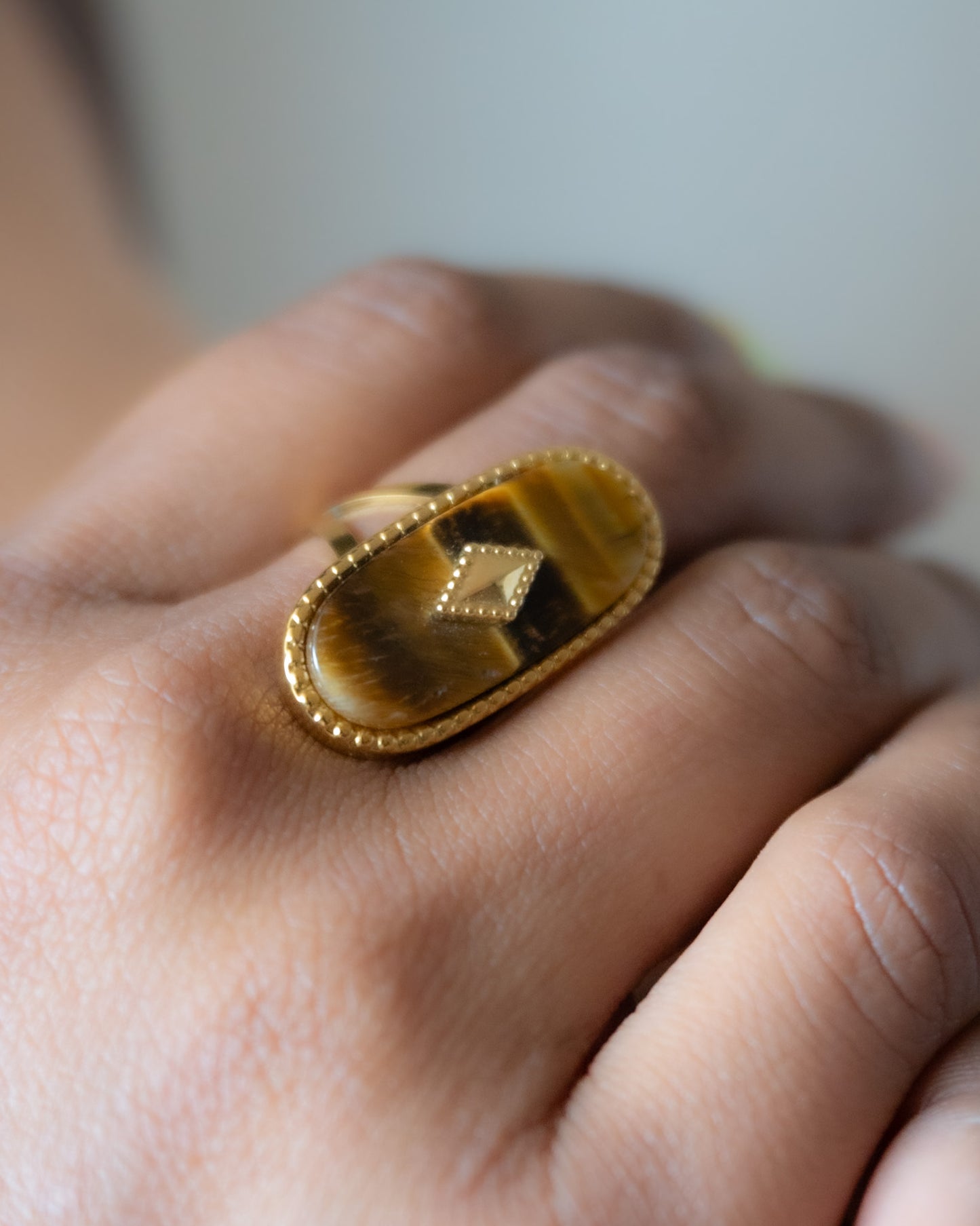BAGUE MAJESTY au choix - Lapis lazuli/ Oeil de tigre
