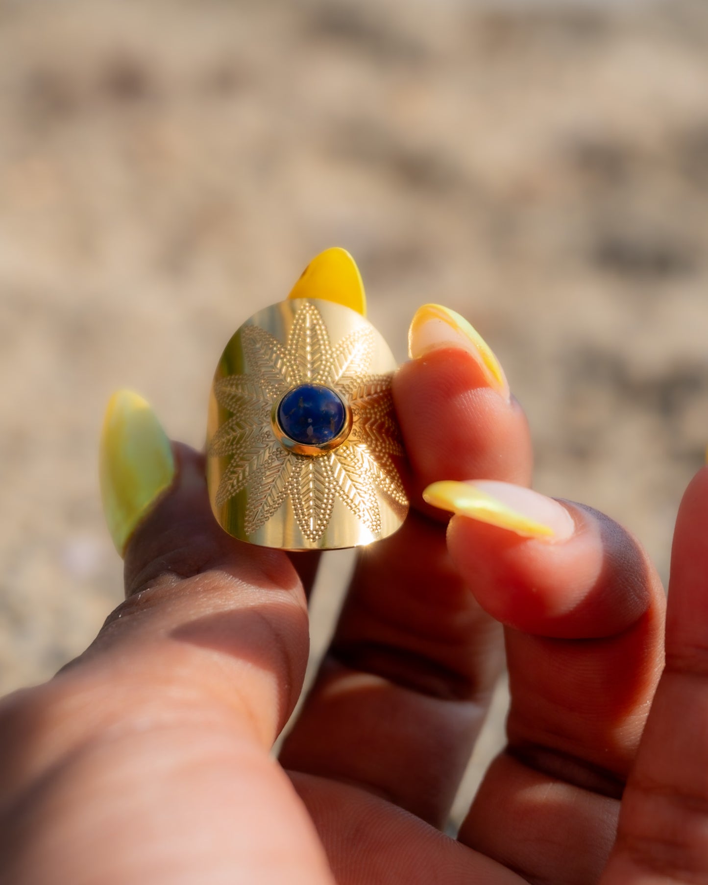 BAGUE LOYALE au choix- lapis lazuli et oeil de tigre