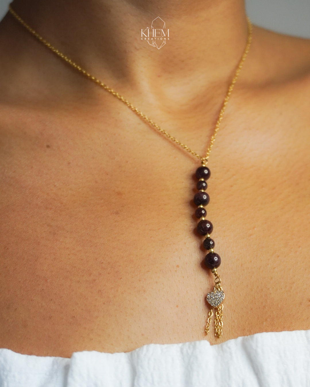 Collier Anaisa Pye en Grenat