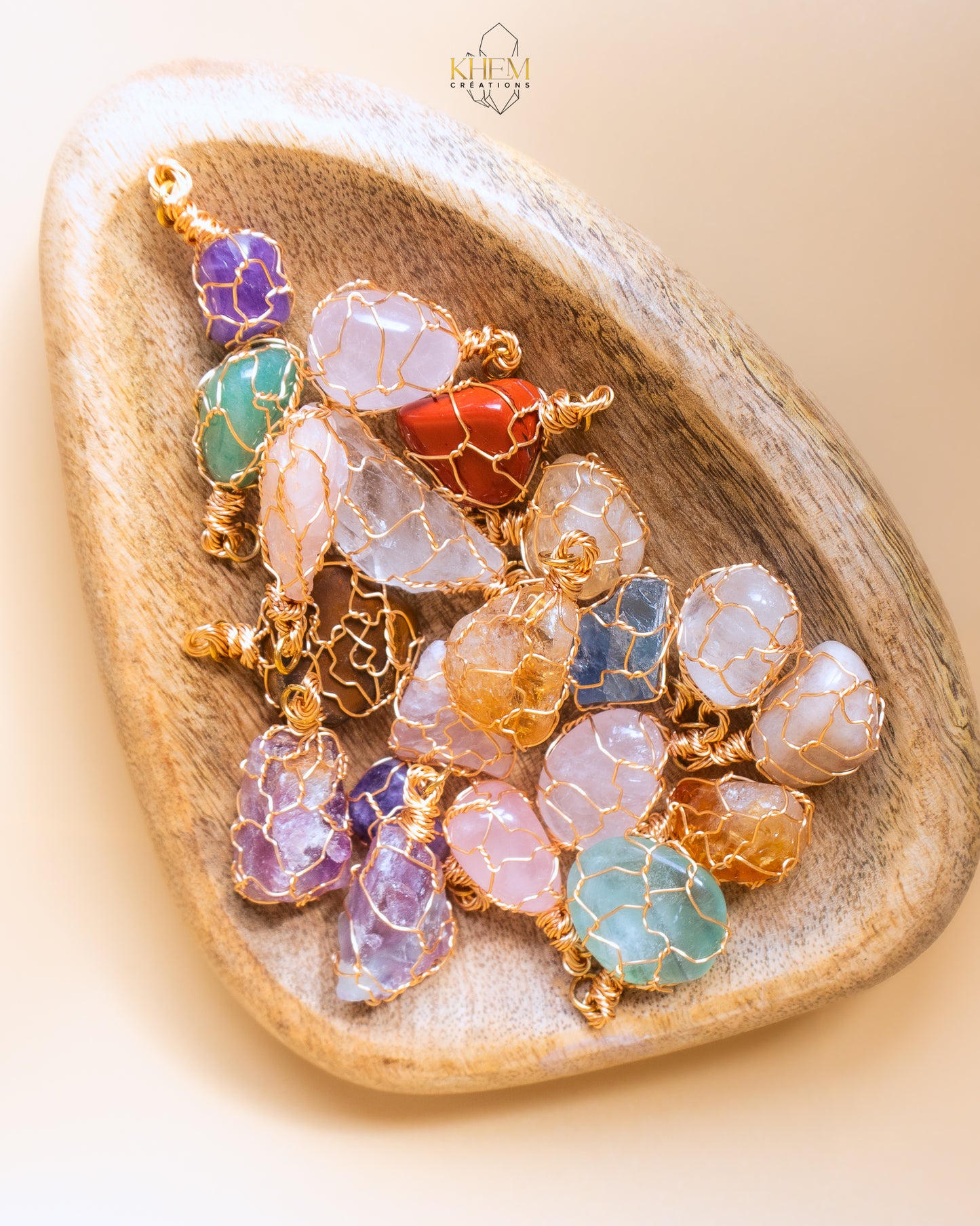 Bijou Locks Énergétique – Pierres naturelles au choix (Lot de 3)