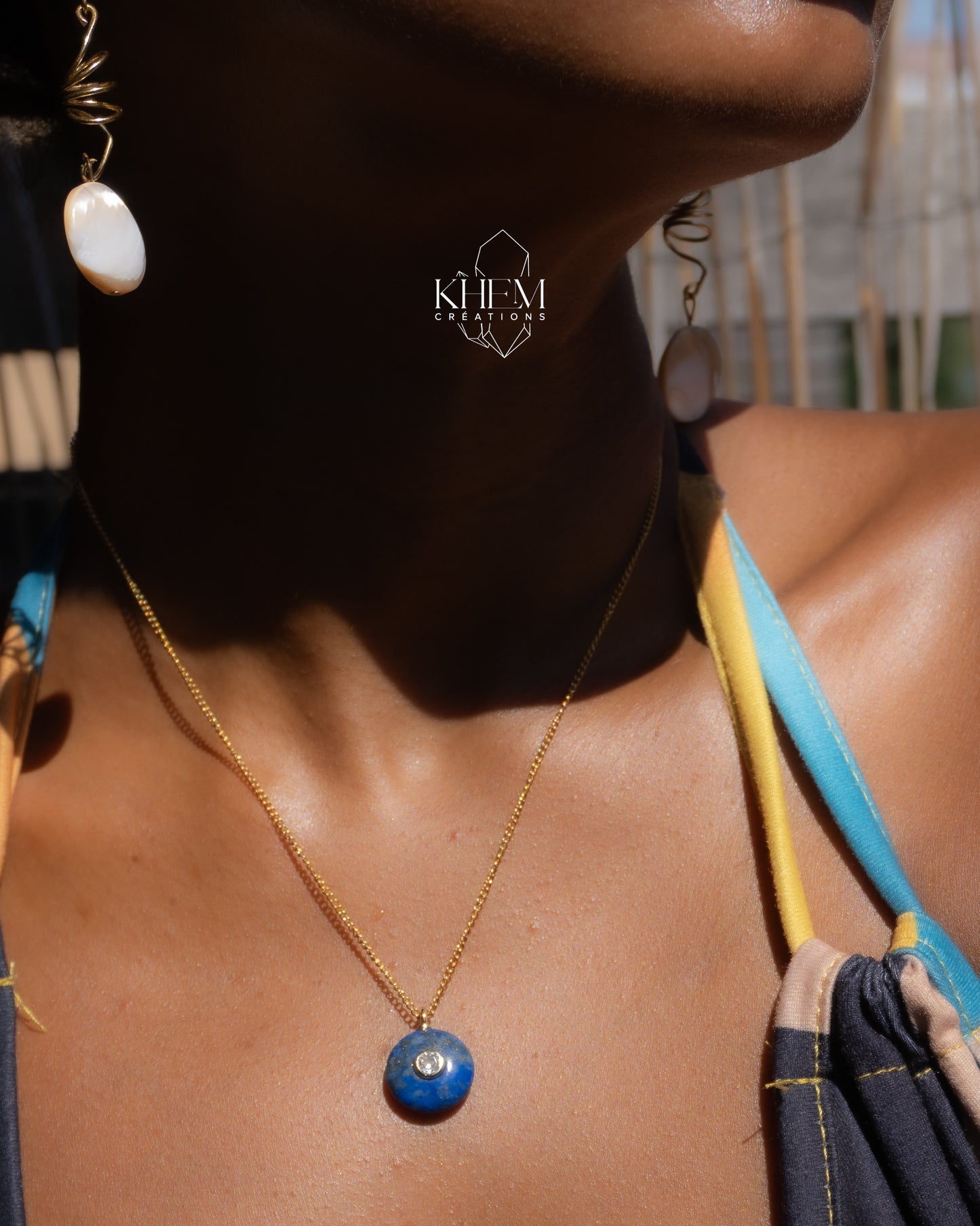 Collier Orisca en Lapis Lazuli & Acier inoxydable