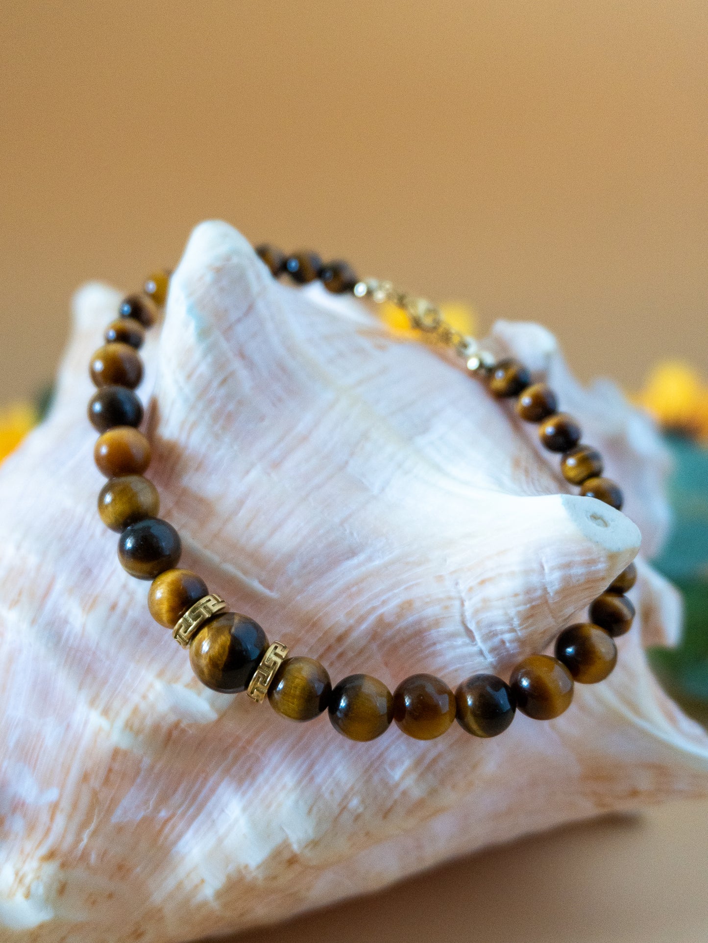 Bracelets Homme acier au choix - Cornaline/bois-Oeil de Tigre/citrine- 3 oeils