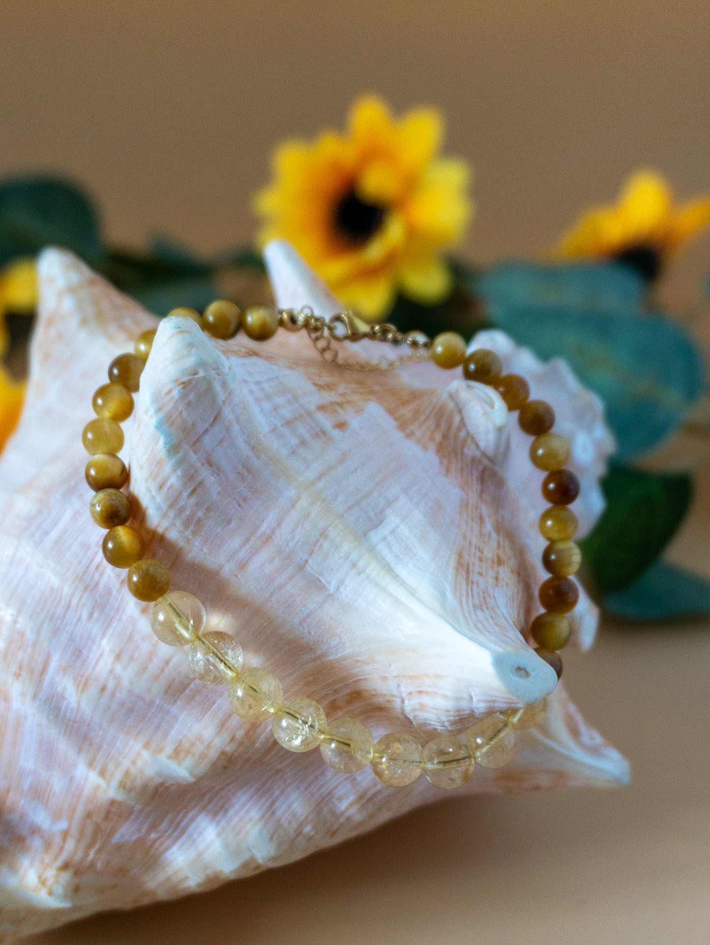 Bracelets Homme acier au choix - Cornaline/bois-Oeil de Tigre/citrine- 3 oeils