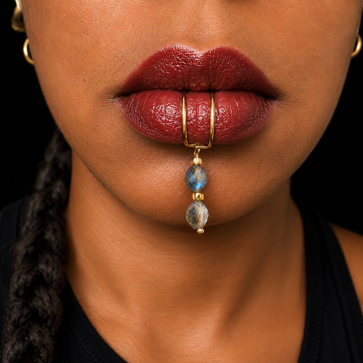 Lip Cuff Soleya – Bijou de Lèvre Réglable