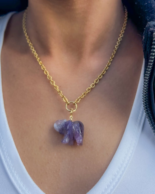 Collier Jumbo Sacré – Pierre au choix & Acier Inoxydable
