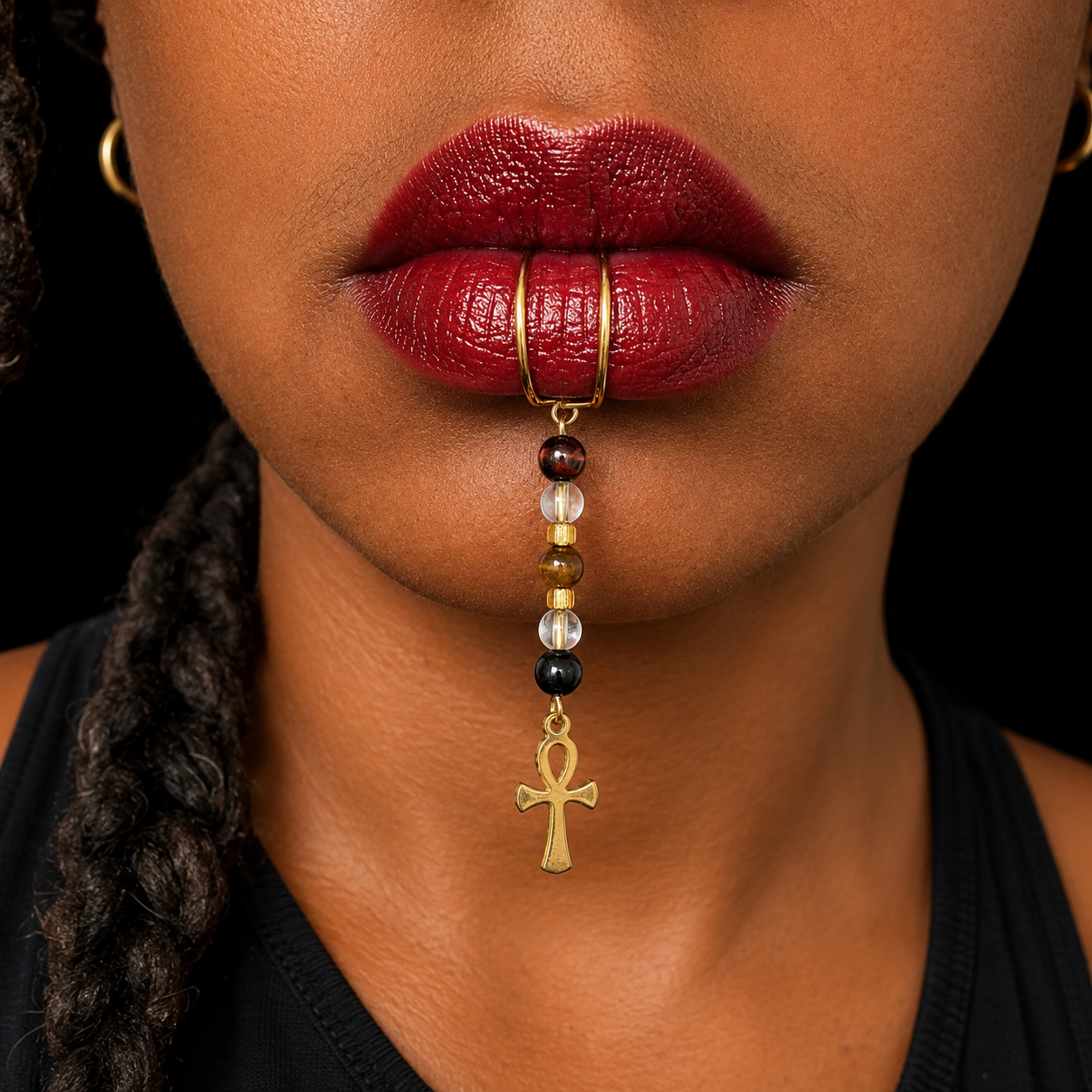 Lip Cuff Soleya – Bijou de Lèvre Réglable