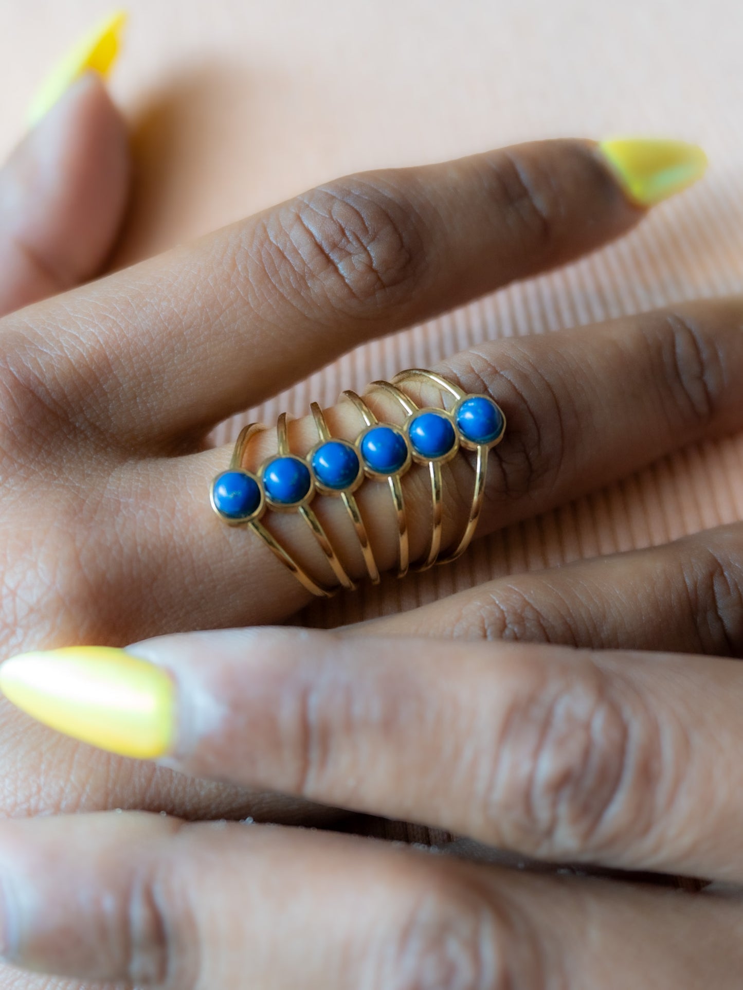 BAGUE EMPRESS au choix - Lapis lazuli ou oeil de tigre