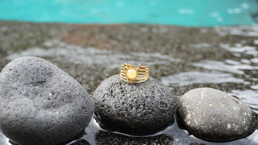 Bague ROYALE SUN en Agate Jaune