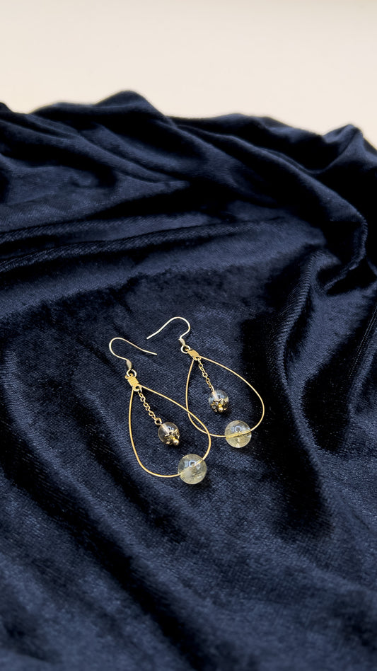 Boucles d'oreilles SEKHMET en Citrine