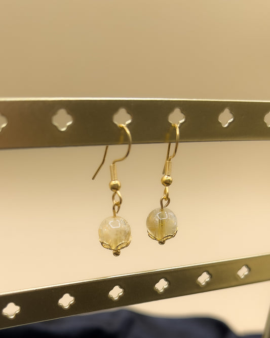 Boucles D'oreilles SEKHMET II en Citrine