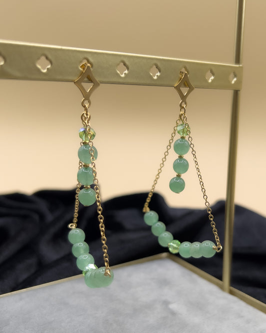 Boucles D'Oreilles CHANCE ROYALE en Aventurine