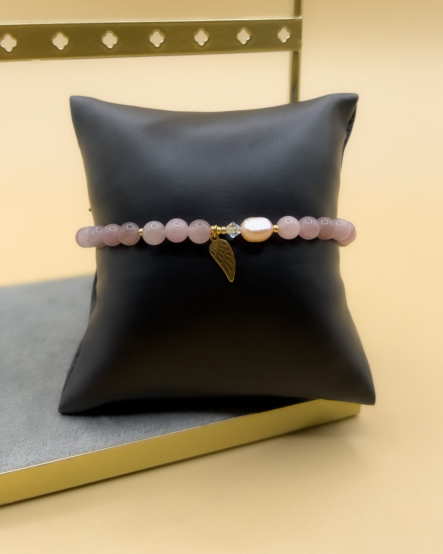 Bracelet INTENSE DOUCEUR en Quartz-rose de Madagascar