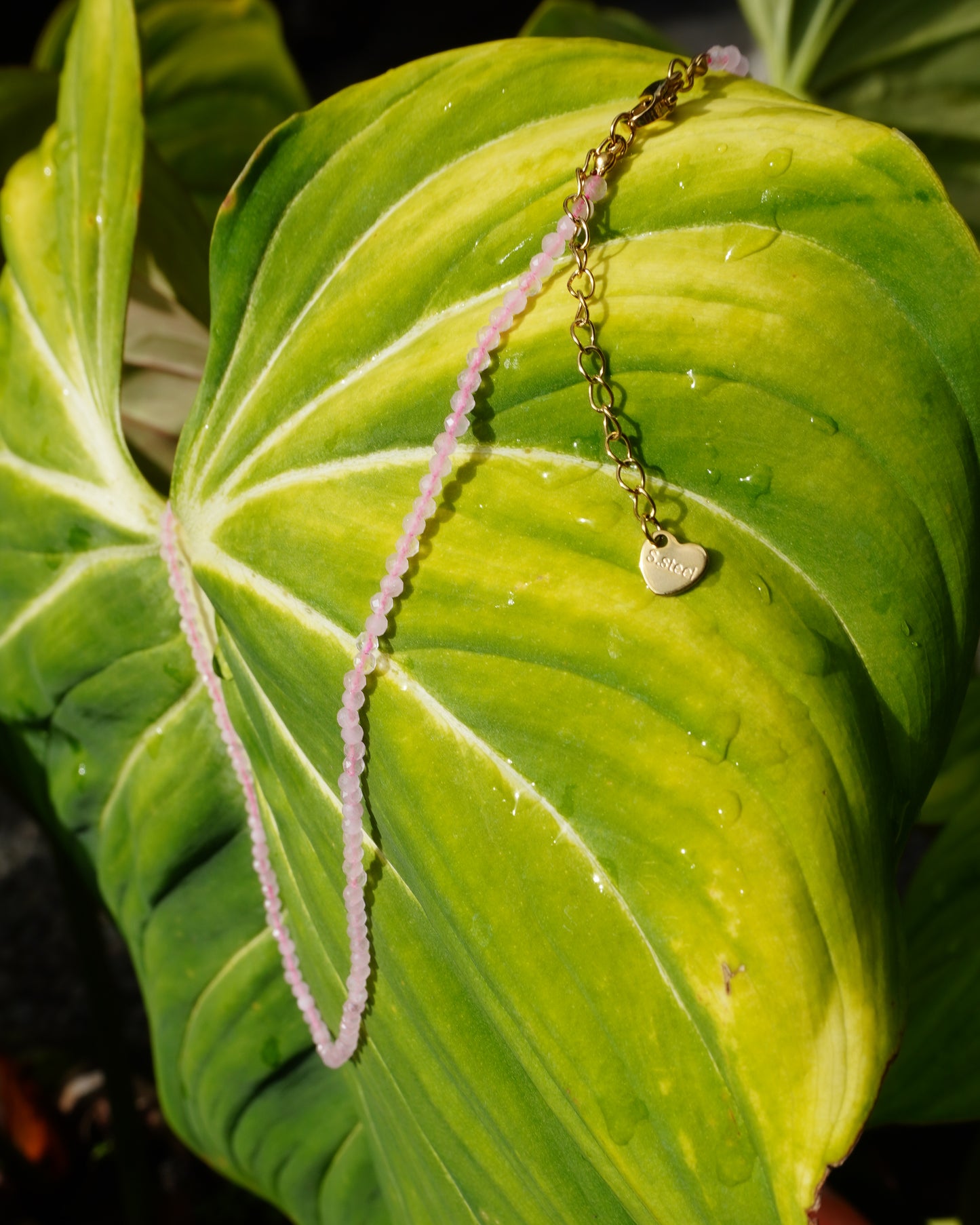 NEFERTUM BLOOM Colliers : Quartz-rose/Tourmaline/Aigue-Marine/Apatite Bleue