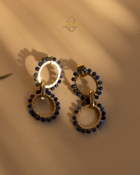 Boucles d'Oreilles Aïda – Lapis Lazuli