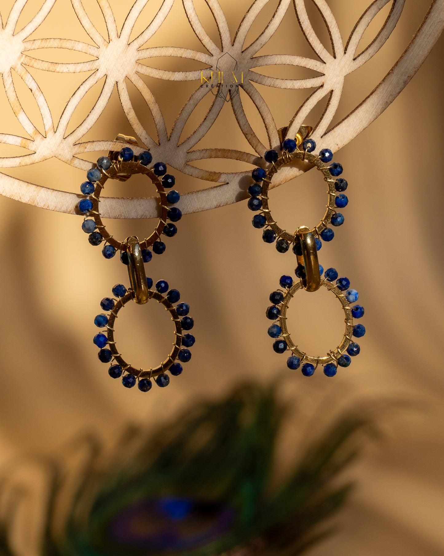 Boucles d'Oreilles Aïda – Lapis Lazuli