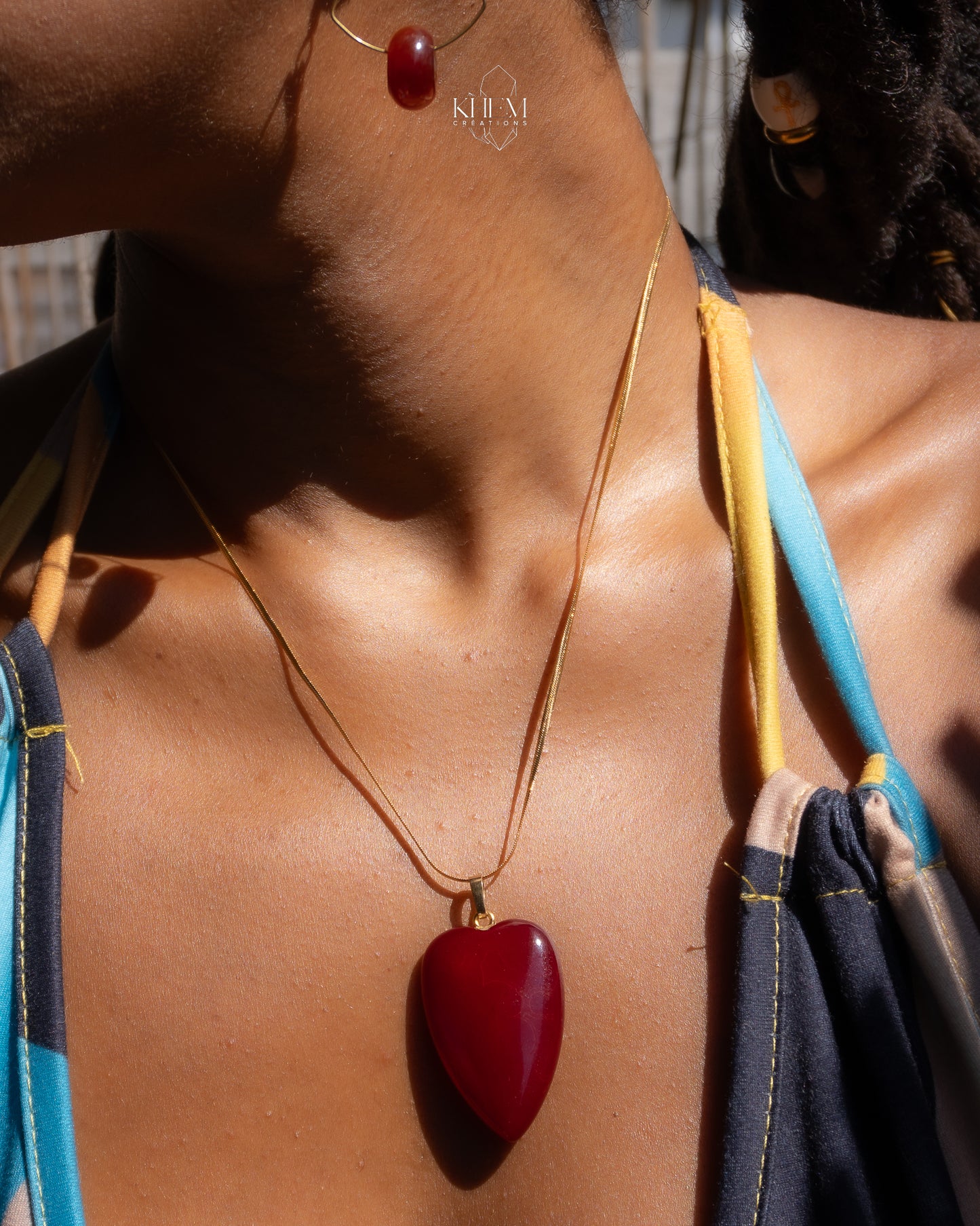 Collier Dousia Sacré en Cornaline & Acier inoxydable