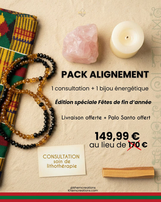 Pack “Alignement” - 1 Consultation de Lithothérapie + 1 Bijou Énergétique (Offre Fêtes de Fin d’Année)